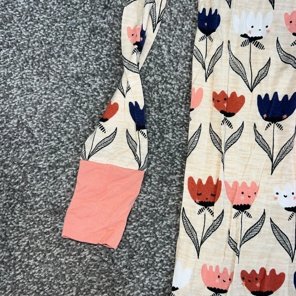 Little sleepies Floral Print Kids Onesie